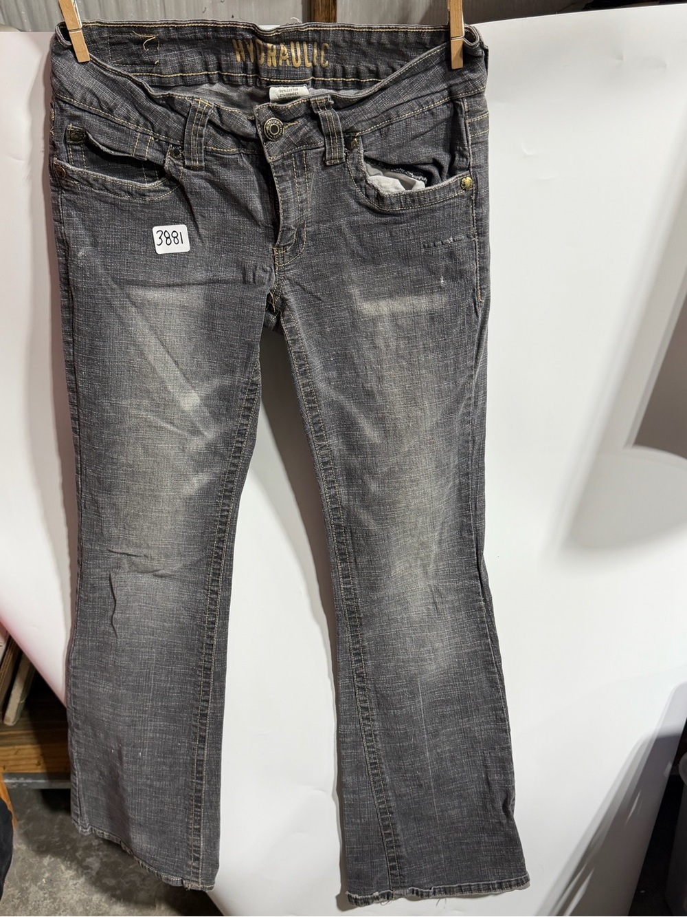 #3881-Hydraulic Women's Gray Flared Jeans